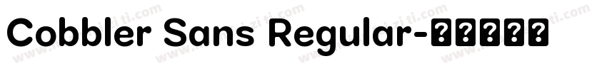Cobbler Sans Regular字体转换